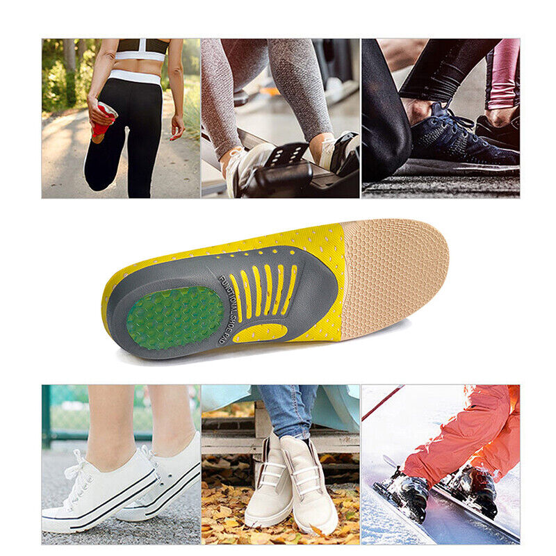 Demonstration of orthotic gel insoles in active daily use and various shoes