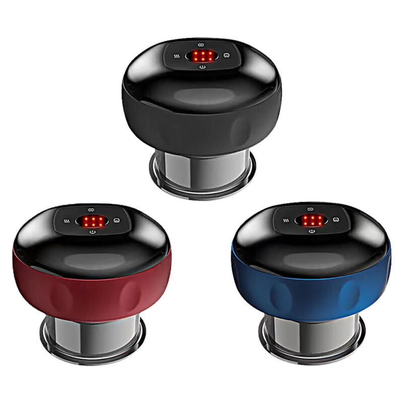 Red light therapy smart massager closeup highlighting therapeutic light