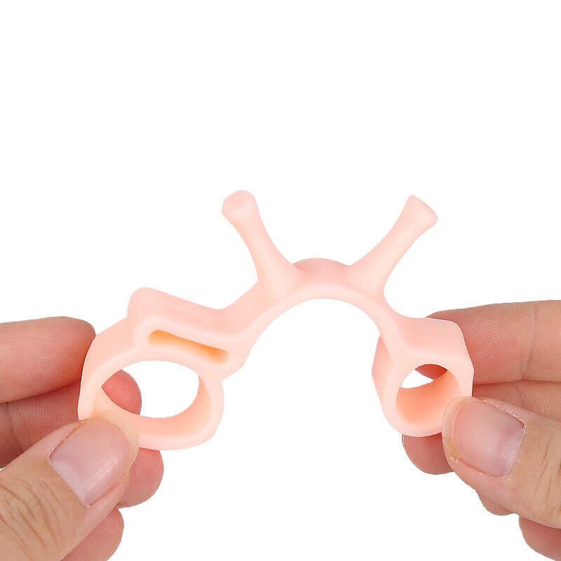 Unisex toe separators for foot alignment and bunions relief in white silicone