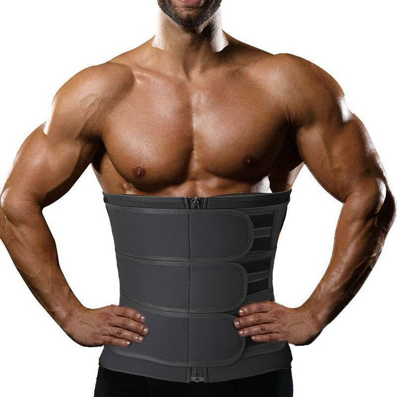Close up of adjustable velcro on fitness waist trainer belt