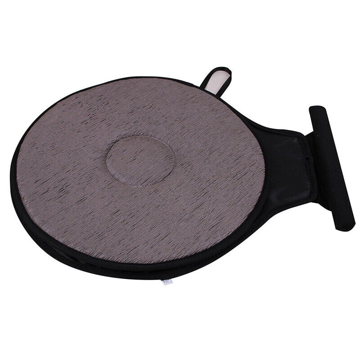 Comfortable travel seat cushion placed on car seat for back and hip relief