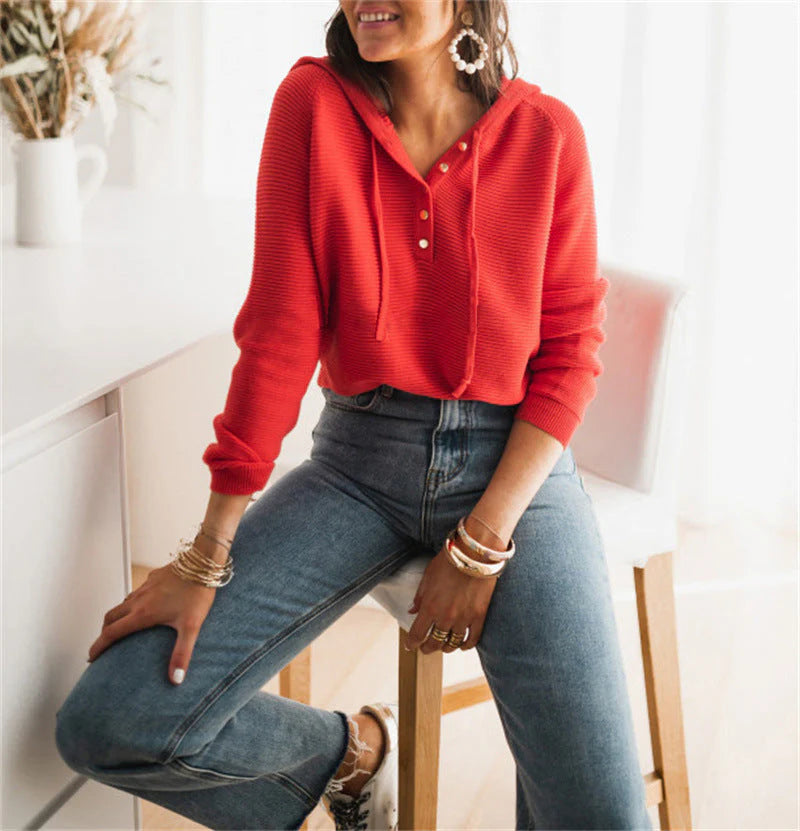 Clara | Women’s Button Front Sleeve Sweater