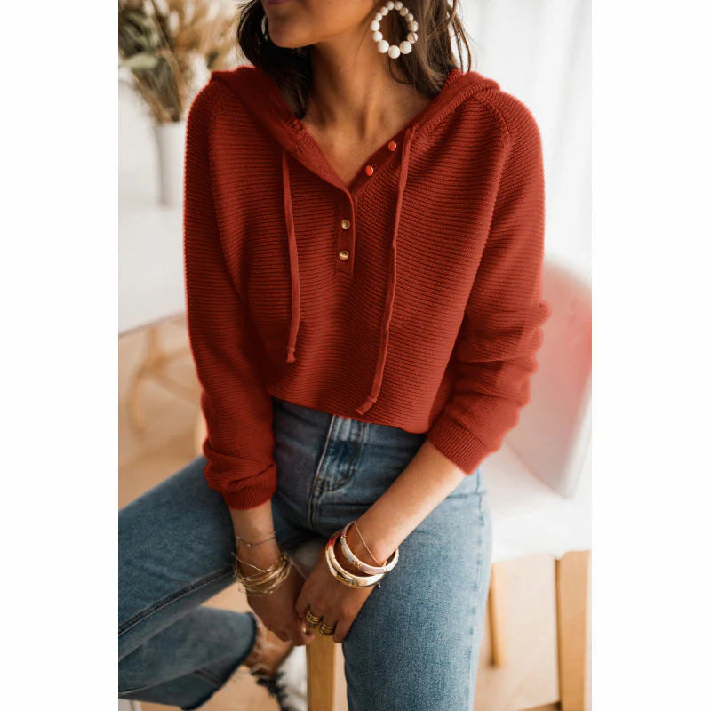 Clara | Women’s Button Front Sleeve Sweater