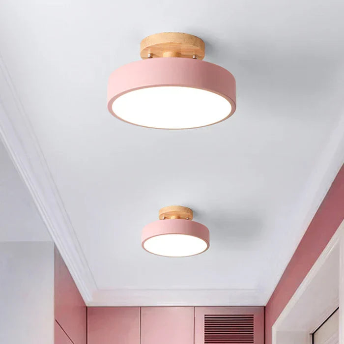 Low angle shot of the scandinavian ceiling lamp mounted, perfect for modern interiors