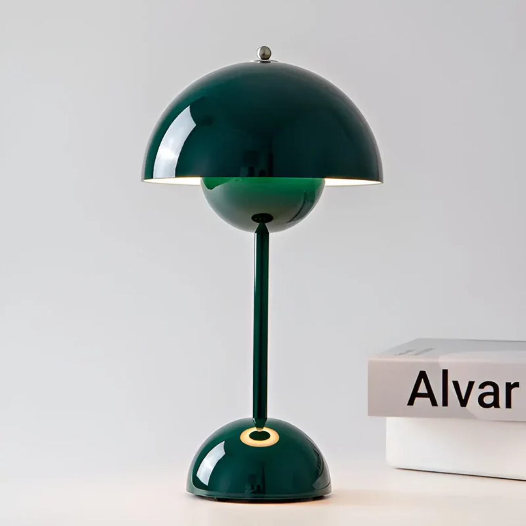Rechargeable indoor outdoor lighting fixture featuring a nordic aesthetic