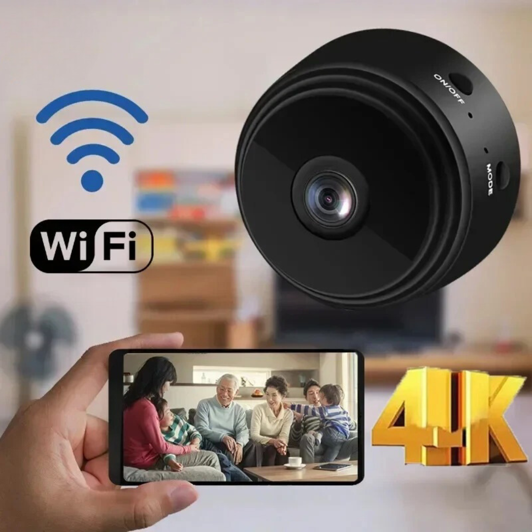 Wireless mini camera package contents including mount and USB cable