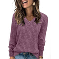Anna | Women’s V Neck Ribbed Oversized Sweater