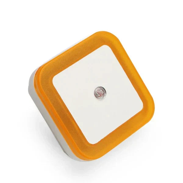 Pack of two energy saving warm LED night lights for home safety