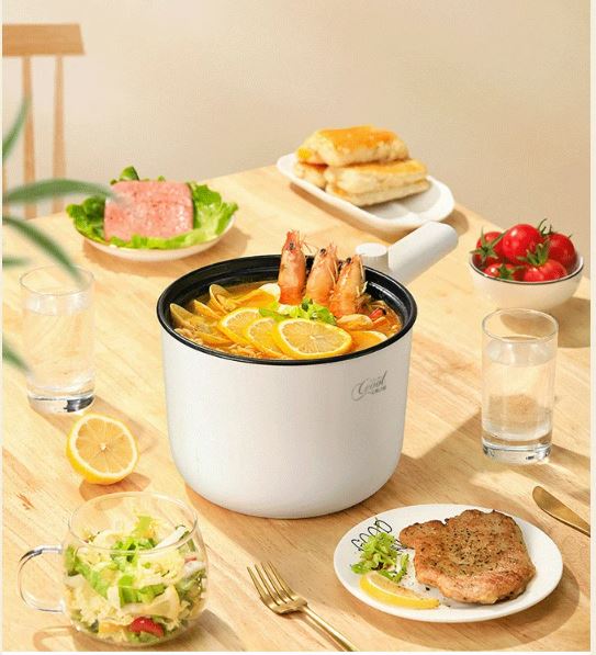 Multifunctional electric cooking pot with non-stick coating for easy meal prep