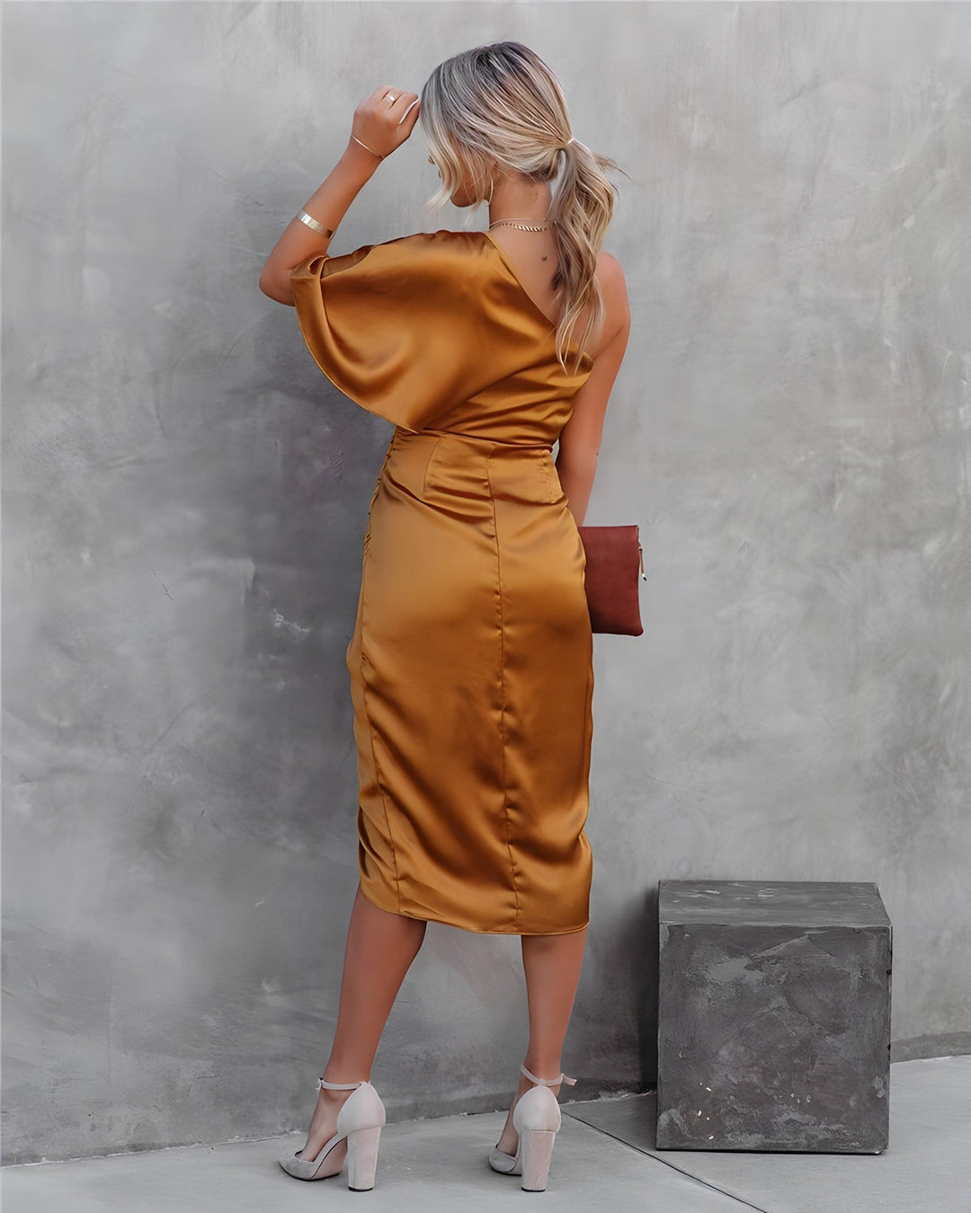 Full outfit featuring elegant Amara dress for womens fashion