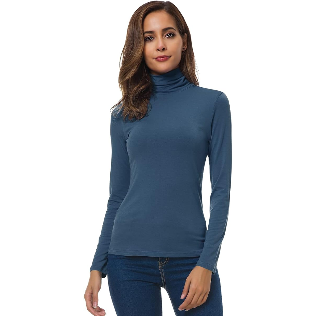Close-up of the fine fabric texture and cuff detail on the long sleeve top