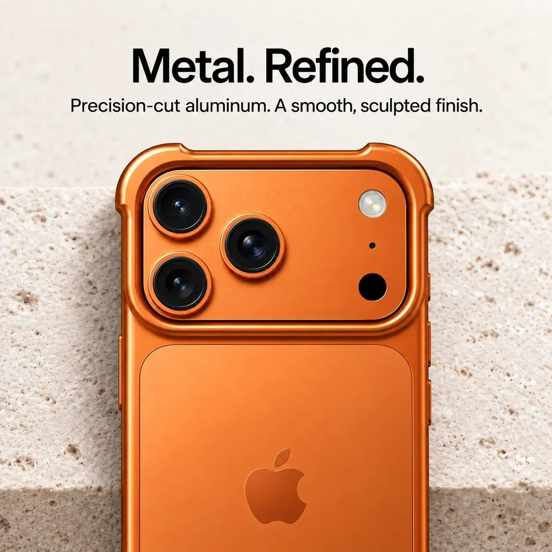 Slim fit aluminum alloy phone bumper case in classic silver color