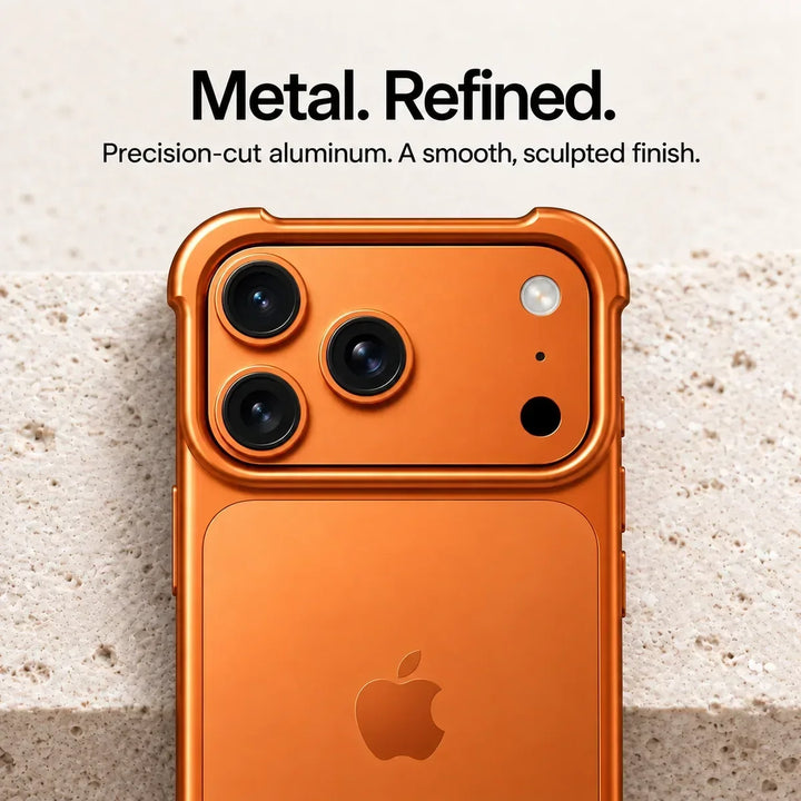 Slim fit aluminum alloy phone bumper case in classic silver color