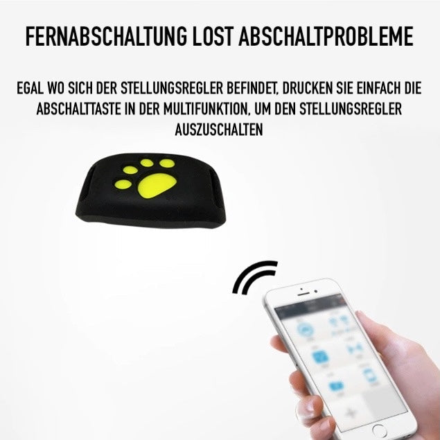 Smartphone displaying real-time GPS tracking app for the pet collar