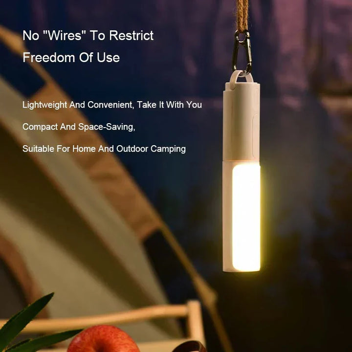 Motion sensor smart home night light illuminating a stairway at night