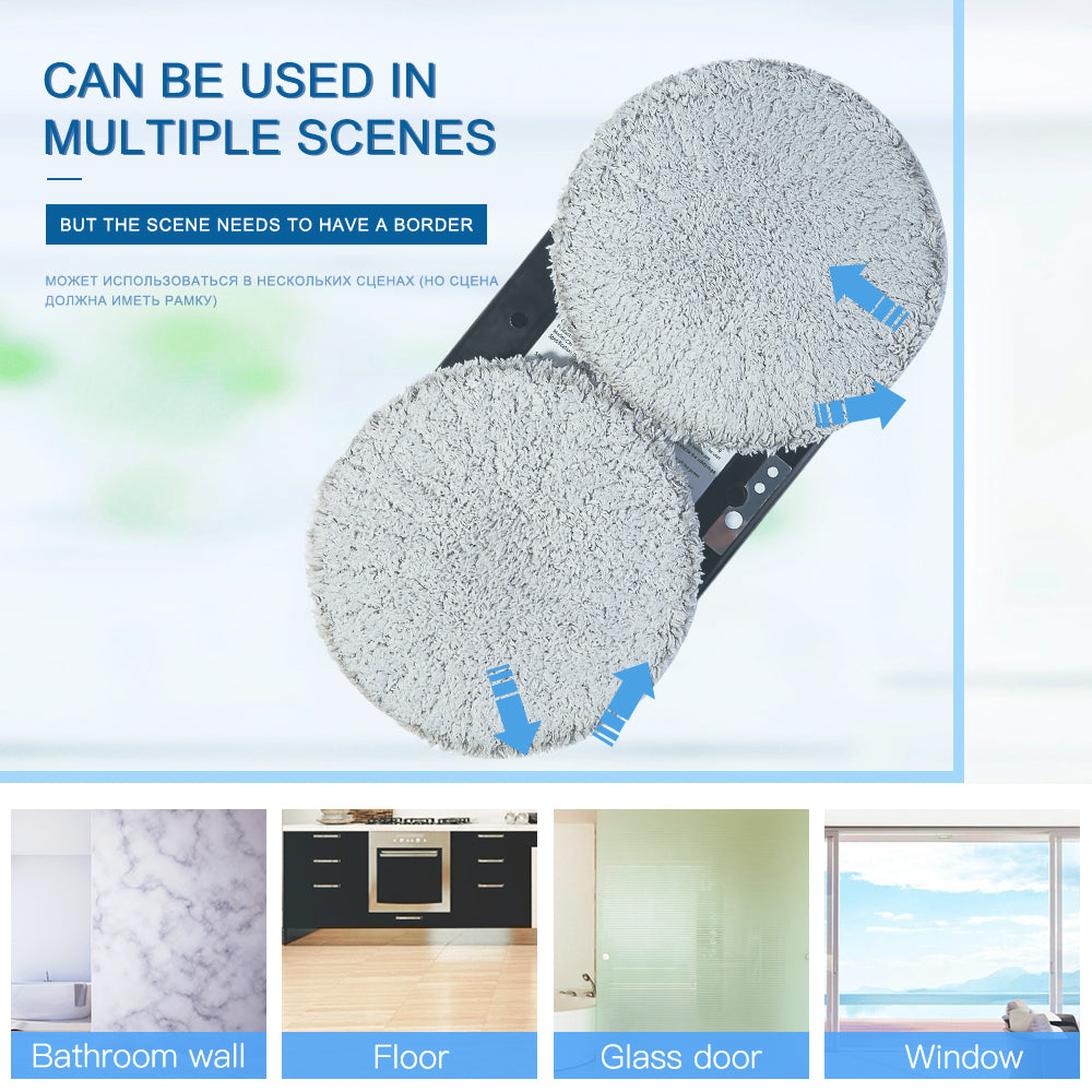 Remote controlled window cleaning robot accessories and power adapter
