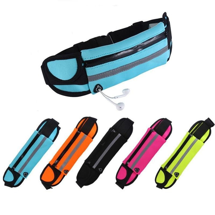 Adjustable sports belt and running bag shown from the front angle
