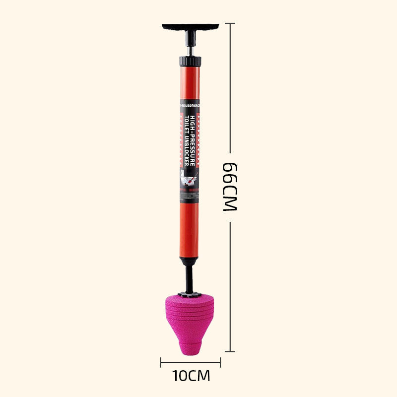 High-pressure pneumatic plunger ready for toilet and sink use