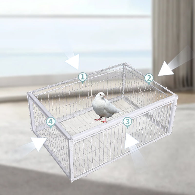 Close-up of the anti-return mechanism on the safe outdoor bird catcher