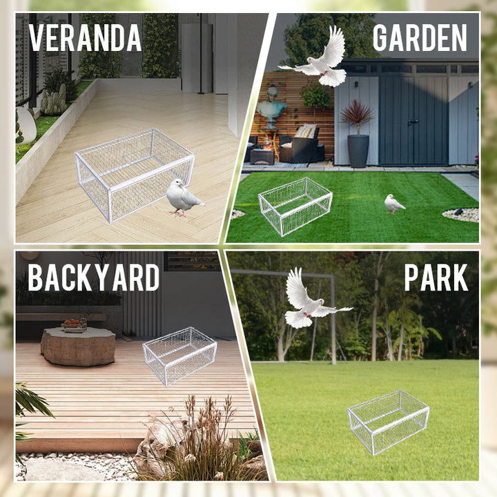 Durable outdoor equipment for catching birds safely without injury