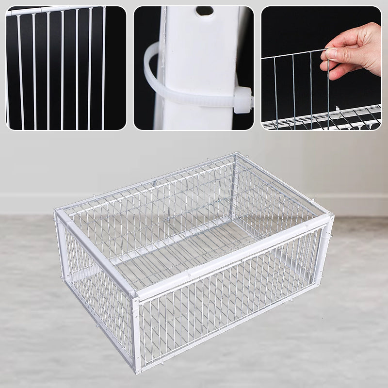 Top view of the animal-friendly live bird trap with secure locking door