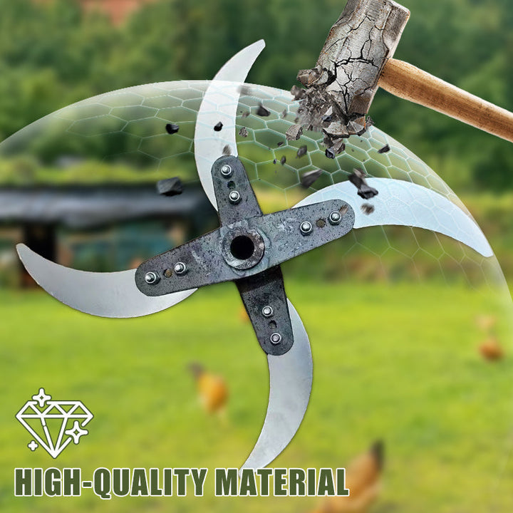 Universal four-blade grass shredder replacement tool for lawn care