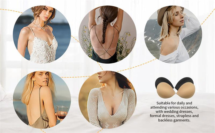 Comfortable women's strapless bra with secure stickiness