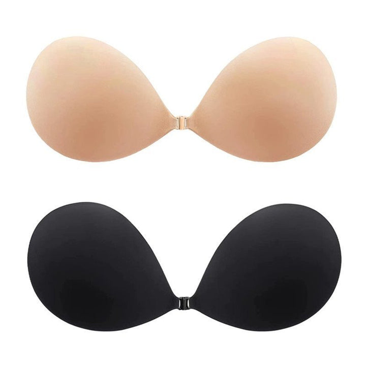 Breathable design backless sticky bra side profile view