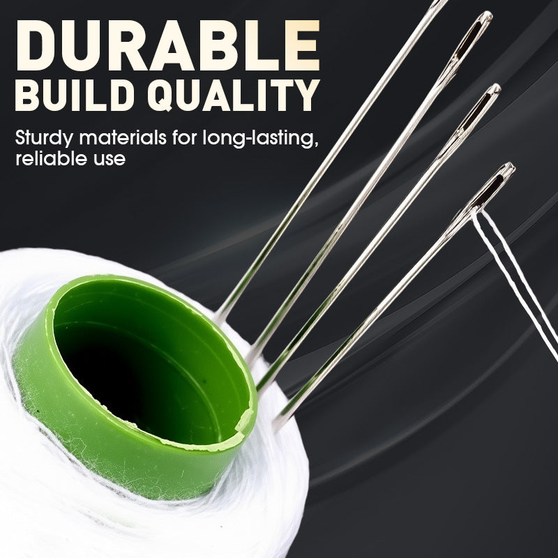 Complete 37-piece portable sewing kit laid out with threads, needles, and repair tools