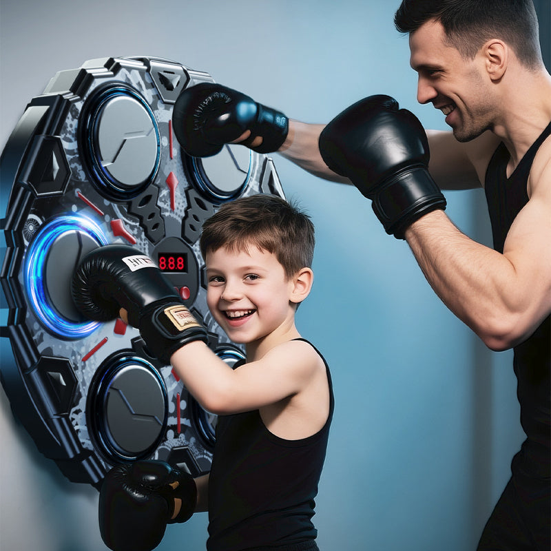 Kids boxing equipment and reflex training toy in bright colors