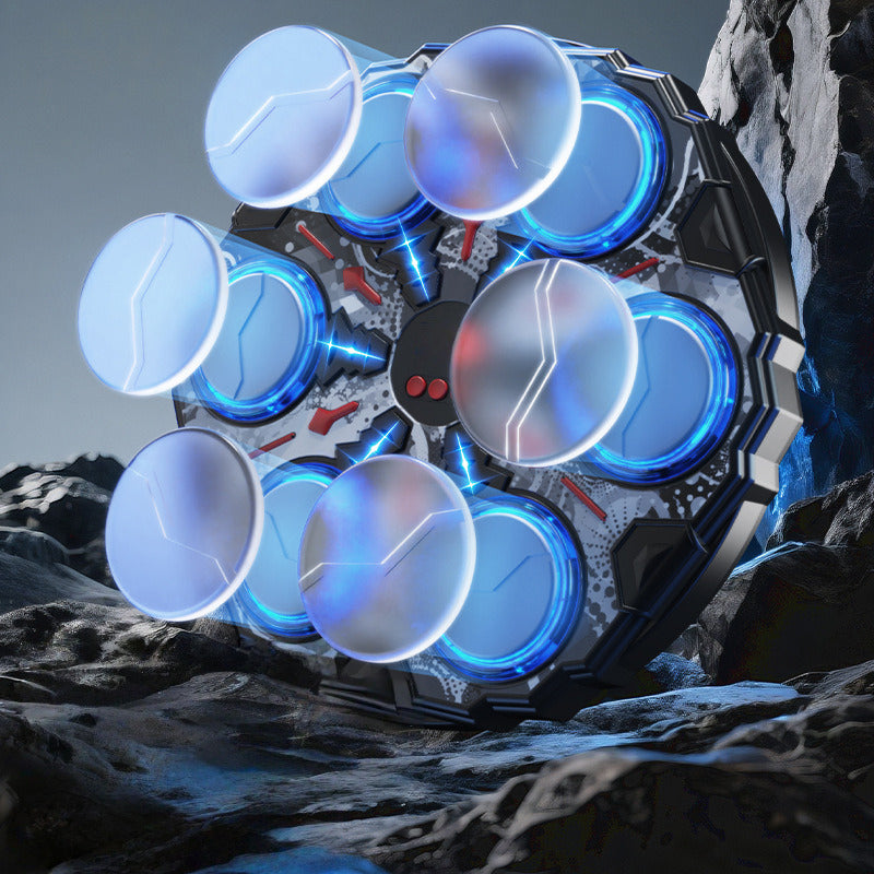 Close up of smart punching machine target pads and controls