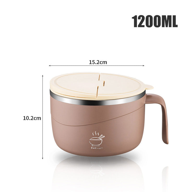 Insulated tableware bowl with easy grip handle and sleek finish