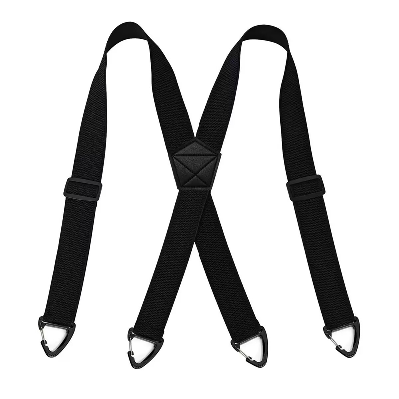 Wide elastic straps detail on heavy-duty men's fashion accessories