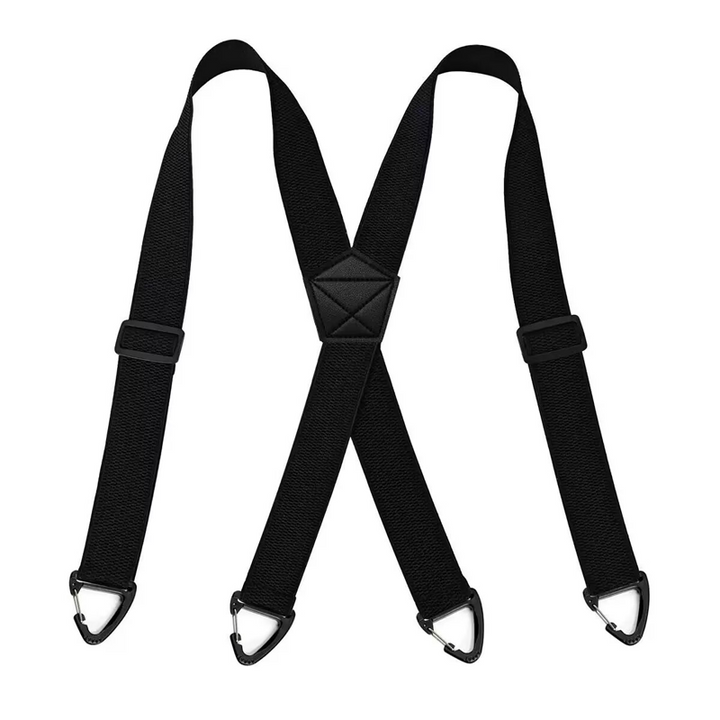 Wide elastic straps detail on heavy-duty men's fashion accessories