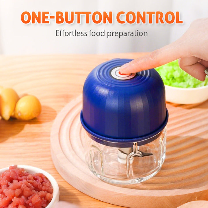 Rechargeable wireless chopper and mini blender for quick food prep