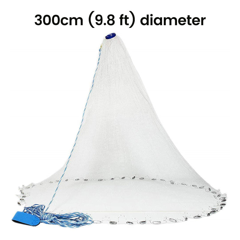 Heavy-duty easy-throw cast net for fishing and catching bait