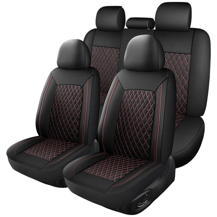 Diamond stitched seats rear view showcasing seamless fit and styling
