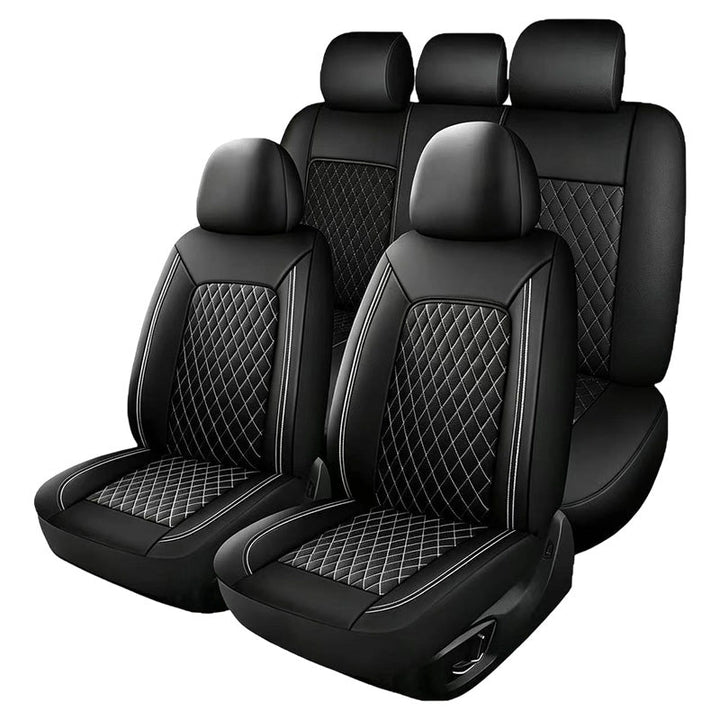 Universal luxury car seat cover set packaged for automotive upgrade