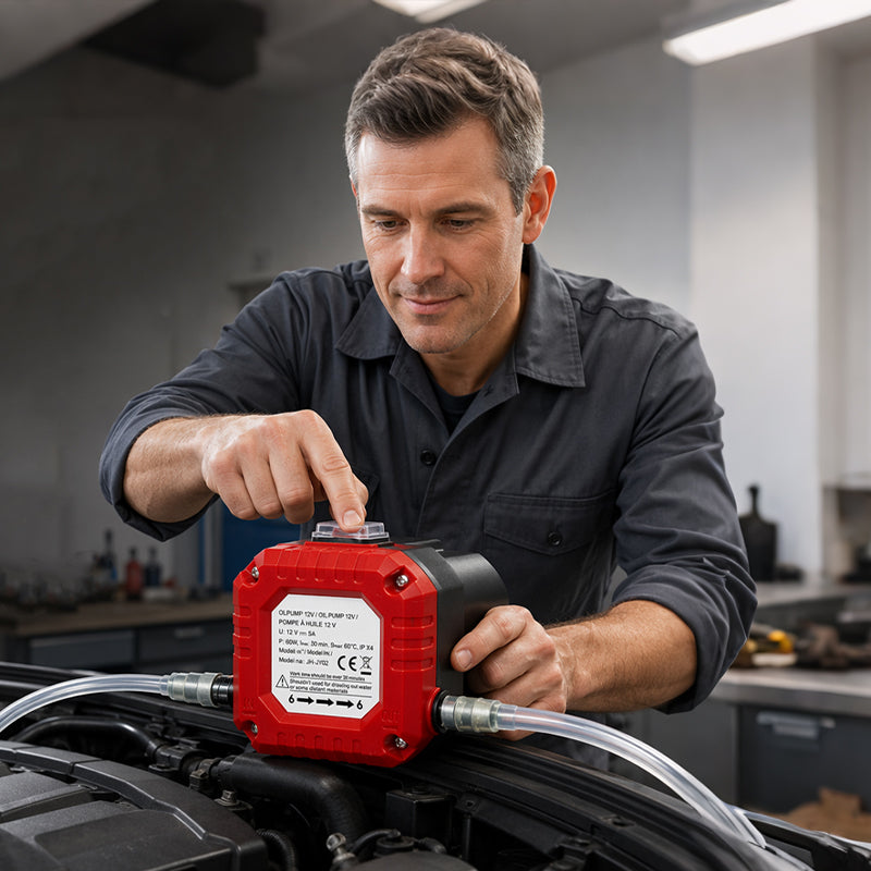 Portable electric oil change pump for easy vehicle maintenance and fluid extraction