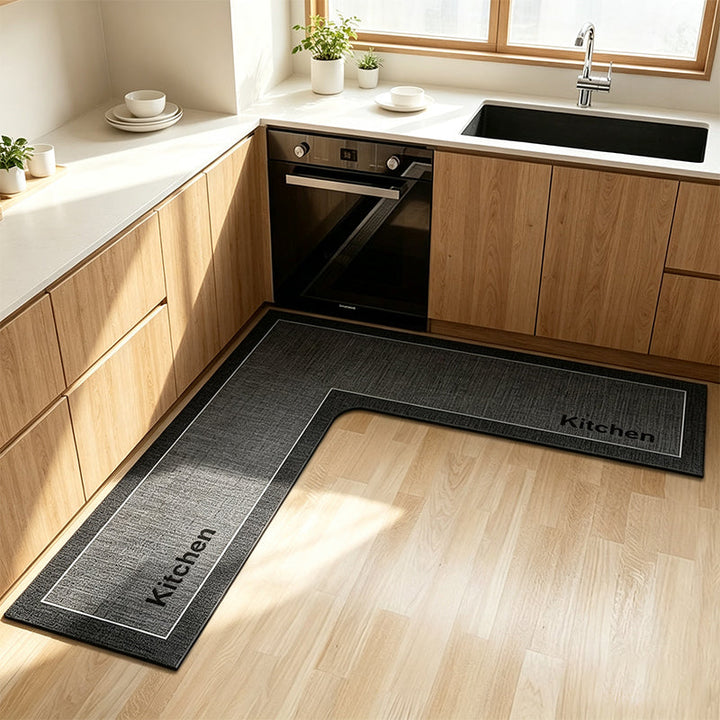 Close-up of absorbent diatomite kitchen mat texture, fast drying floor accessory