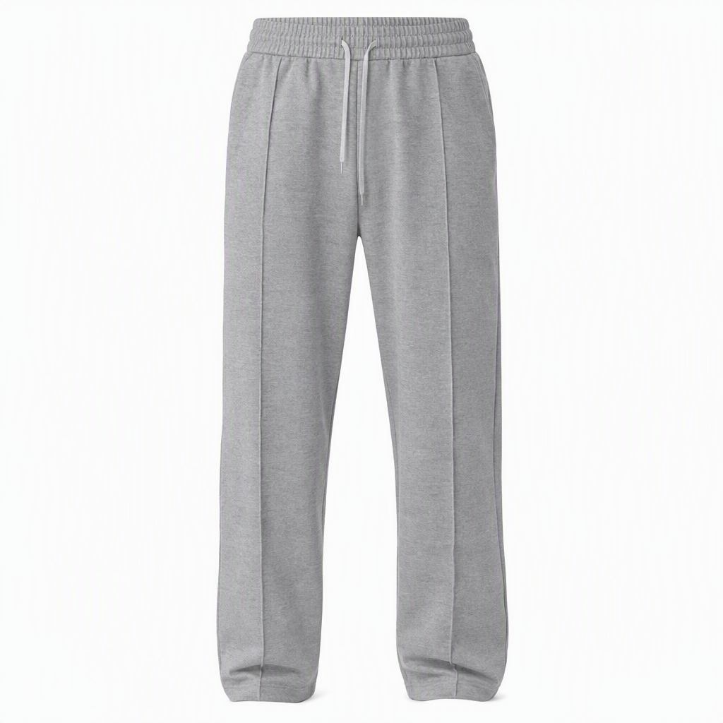 Detailed shot of reinforced stitching on men's athletic sports pants