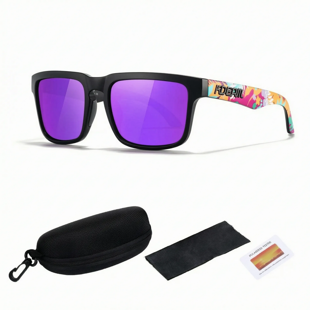 Durable square frame sunglasses showcasing sleek design and glare-free lenses