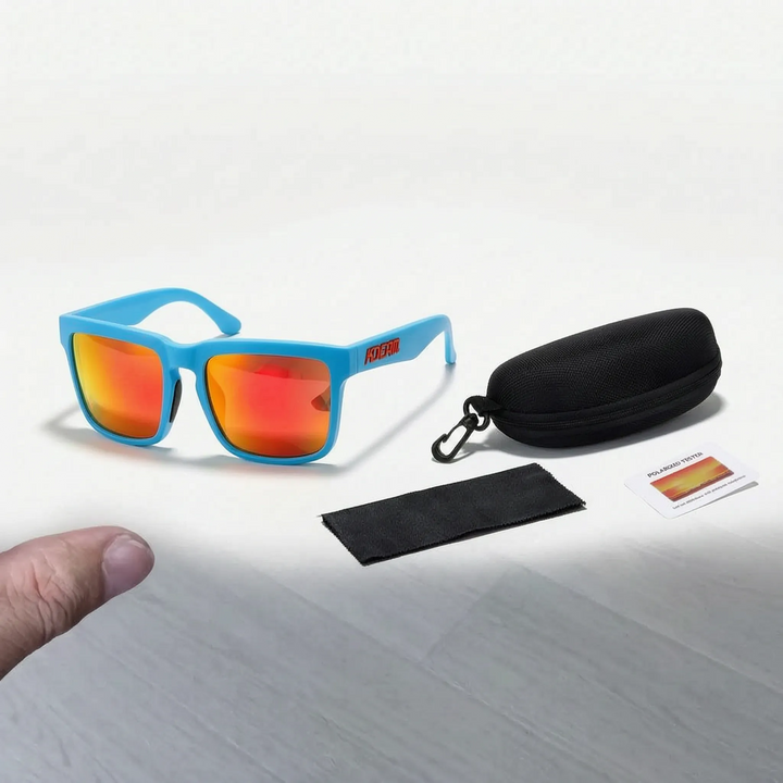 Fashionable sports glasses combining lightweight comfort and square frames