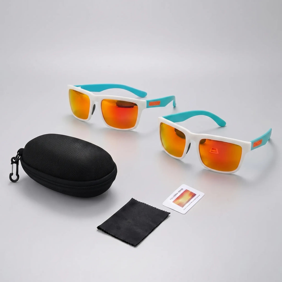 Everyday outdoor eyewear featuring stylish square frames and polarized glass