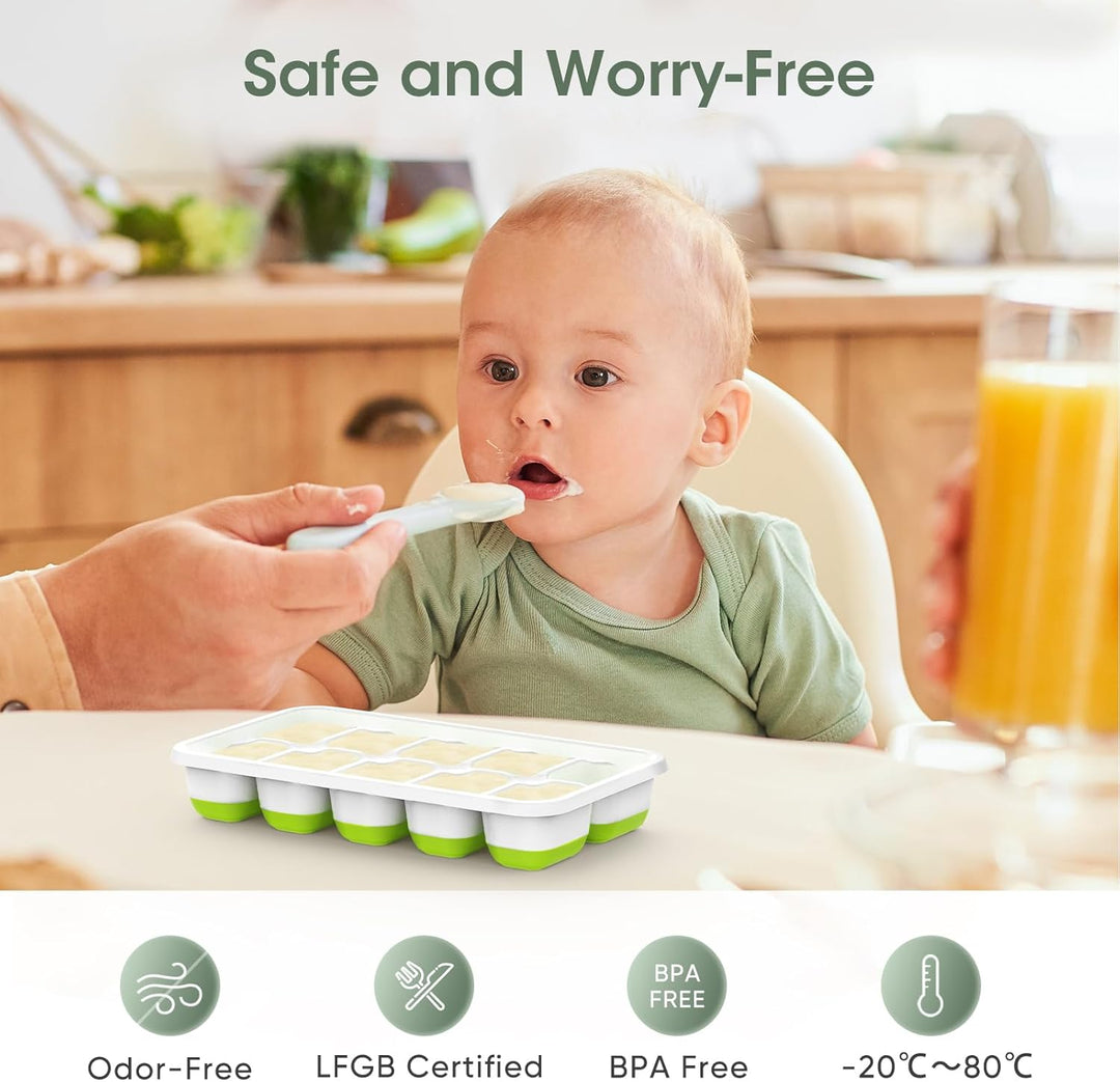 Stackable ice cube tray design saving space in the freezer