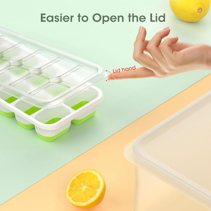 Flexible silicone mold for easy ice removal and storage