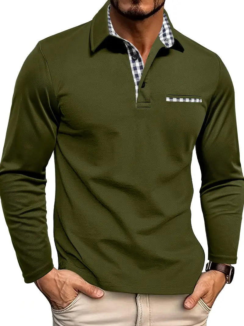 Tobias | Men’s Contrast-Trim Polo Sweater