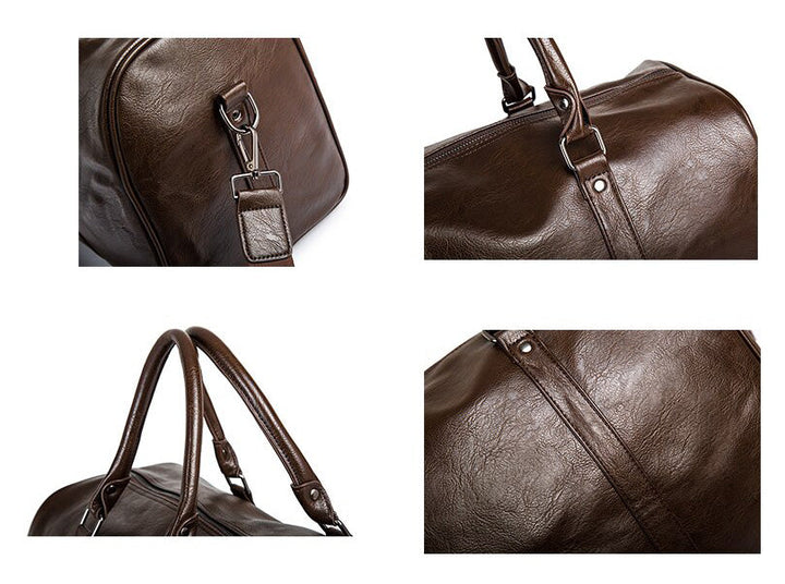 Lifestyle shot of unisex carry-on duffel bag ready for weekend getaway