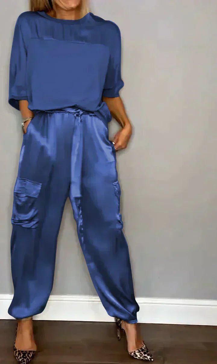 Fashionable women's clothing piece in sleek satin for stylish nights