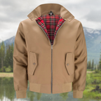 Asher | Men’s Tartan-Lined Harrington Jacket